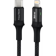 Bontec 30W Hızlı Şarj Kablosu, 3A Usb-C To C Şarj ve Data Kablosu, 2 Metre Kablo Uzunluğu, Örgü Kablo, Esnek ve Dayanıklı Yapı (Lightning)