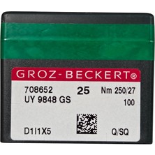 Groz Beckert Çuvalağzı Dikiş Makinesi Zincir Dikiş Iğnesi / Uy 9848 Gs 25/200 25ADET