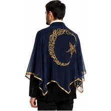 Karakız Damat Şalı (VIP) Ay Yıldızlı Desenli Lacivet