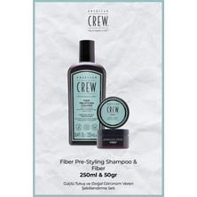 American Crew Fiber Shampoo 250 ml & Fiber 50 g Erkek Saç Bakım ve Şekillendirme Seti