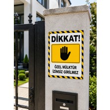 Korkmaz Group Levha Dikkat Özel Mülktür Izinsiz Girilmez Pvc Dekota Uyarı Levhası 25X35 cm