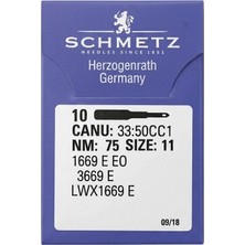 Schmetz Strobel Etek Baskı Iğnesi / 1669 Eeo 11/75 10ADET