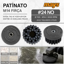 Mays Patinato M14 Fırça 100 mm Mermer Granit Doğal Taş Eskitme Dokulandırma Fırçası