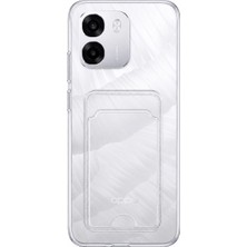 Mopal Oppo A6 Uyumlu Kartlık Detaylı Şeffaf Silikon Kılıf | Yuki Serisi