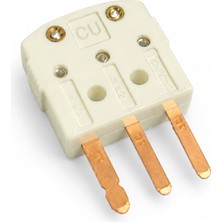Thermokotec Rtd (PT100 / PT1000) Tipi Omega Minyatür Konnektör 3 Pin- Erkek
