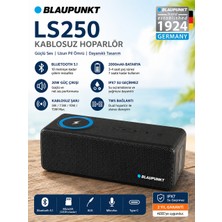 Blaupunkt LS250 Bluetooth Kablosuz Şarj Standlı Hoparlör Ses Bombası Siyah