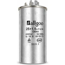 Allgoo 25+1,5 Μf 450V Klima Kondansatörü – CBB65