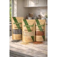 Aktarloji 3 Lü Gurme Set : 100 gr Chia Tohumu + 100 gr Kinoa Tohumu + 100 gr Keten Tohumu