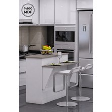 Rafineri Tasarım Azure Mutfak Masası Bar Masalı Ada %100 Mdf