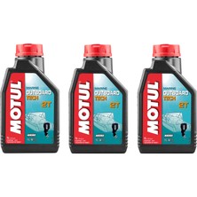 Hızlı Balık Motul Marine Outboard Tech 2t 2 Zamanlı Tekne Motor Yağı 1 Lt 3 Adet