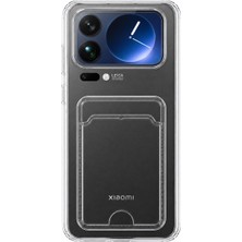 Mopal Mi 17 Pro Max Uyumlu Kartlık Detaylı Şeffaf Silikon Kılıf | Yuki Serisi