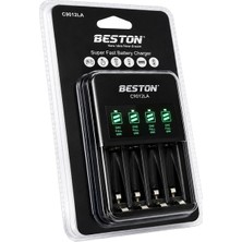Beston C9012LA Aa/aaa 4'lü Ekranlı Hızlı Pil Şarj Cihazı