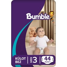 Bumble 3 Numara Midi Külot Bebek Bezi 4-9 Kg | 44 Adet