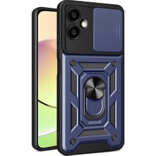 Zamerya Galaxy A07 4g Pars Lens Yüzüklü Silikon - Lacivert