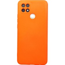 Zamerya Oppo A15 Kılıf Nano Içi Kadife Silikon - Turuncu