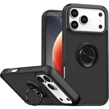 Zamerya Iphone 17 Pro Montreal Yüzüklü Silikon Kapak - Siyah