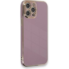Zamerya Iphone 12 Pro Kılıf Volet Silikon - Mor