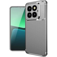 Zamerya Mi 14T Pro Kılıf Auto Focus Karbon Kapak - Gri
