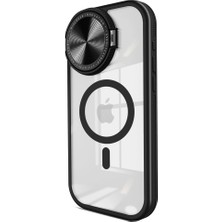 Zamerya Iphone 14 Pro Max Kılıf Teleskop Lens Magsafe Silikon Kapak - Siyah