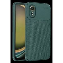 Zamerya Galaxy Xcover 7 Kılıf Auto Focus Karbon Kapak - Yeşil