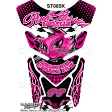 Motografix Pink Racing Black Pink Universal Motosiklet Tankpad