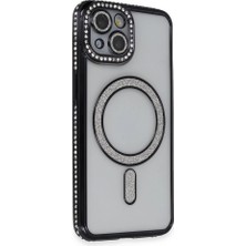 Zamerya Iphone 13 Kılıf Joke Simli Magneticsafe Kılıf - Siyah