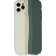 Zamerya Iphone 11 Pro Kılıf Ebruli Lansman Silikon - Beyaz-Gri
