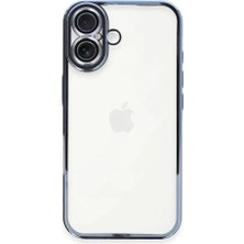 Zamerya Iphone 16 Plus Kılıf Razer Lensli Silikon - Açık Mavi