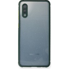 Zamerya Galaxy A02 Kılıf Miami Şeffaf Silikon - Koyu Yeşil