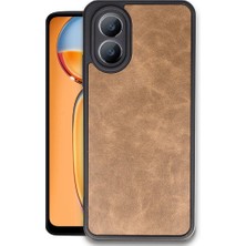 Zamerya Oppo A38 Kılıf Aras Deri Kapak - Taba