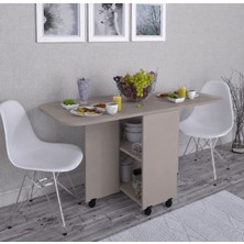 Rafineri Tasarım Açılır Katlanır Oval Mutfak Yemek Masası %100 Mdf
