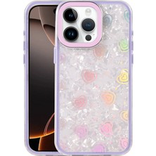 Zamerya Iphone 14 Pro Max Lumi Desenli Kapak - Mor