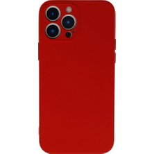 Zamerya Iphone 13 Pro Max Kılıf Nano Içi Kadife Silikon - Kırmızı
