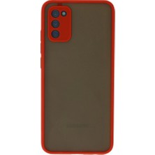 Zamerya Galaxy A03S Kılıf Montreal Silikon Kapak - Kırmızı
