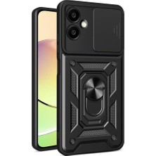 Zamerya Galaxy A07 4g Pars Lens Yüzüklü Silikon - Siyah