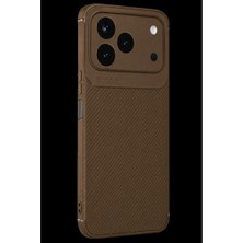 Zamerya Newface Tecno Spark 50 4g Auto Focus Karbon Kapak - Kahverengi