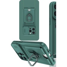 Zamerya Newface Iphone 15 Pro Kılıf Zuma Kartvizitli Yüzüklü Silikon - Yeşil