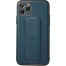 Zamerya Iphone 11 Pro Kılıf Coco Deri Standlı Kapak - Mavi
