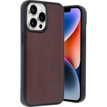 Zamerya Iphone 14 Pro Max Kılıf Aras Deri Kapak - Bordo