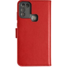 Zamerya Infinix Hot 10 Play Kılıf Trend S Plus Kapaklı Kılıf - Kırmızı
