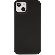 Zamerya Iphone 14 Plus Kılıf Asya Deri Silikon - Siyah