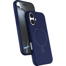 Zamerya Iphone 16 Plus Regal Magsafe Standlı Kapak - Lacivert