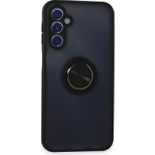 Zamerya Galaxy M34 5g Kılıf Montreal Yüzüklü Silikon Kapak - Siyah