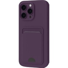 Zamerya Iphone 16 Plus Kılıf Kelvin Kartvizitli Silikon - Derin Mor