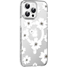 Zamerya Joko Iphone 15 Pro Max Floral Magsafe Kapak - Beyaz