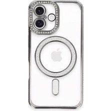 Zamerya Iphone 16 Plus Kılıf Joke Simli Magneticsafe Kılıf - Gri