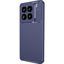 Zamerya Mi 15 Pro Kılıf Auto Focus Karbon Kapak - Lacivert