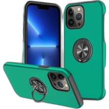 Zamerya Iphone 13 Pro Kılıf Elit Yüzüklü Kapak - Yeşil