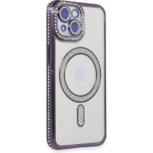 Zamerya Iphone 13 Kılıf Joke Simli Magneticsafe Kılıf - Derin Mor