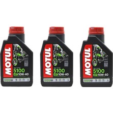 Hızlı Balık Motul 5100 10W40 4t Motosiklet Yağı 1 Lt 3 Adet